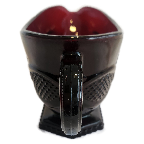 Avon 1876 Cape Cod Ruby Red Gravy Boat Creamer – 6.75" – Vintage Pressed Glass - Picture 2 of 8